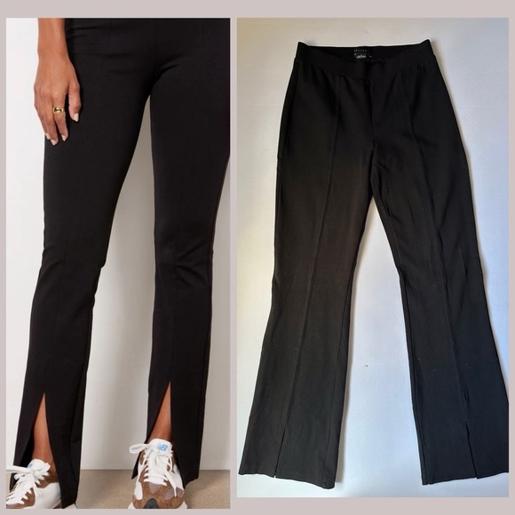 Sanctuary Black Leggings Women's Sz Small The Headliner Split-Front Boot Cut - Picture 1 of 8